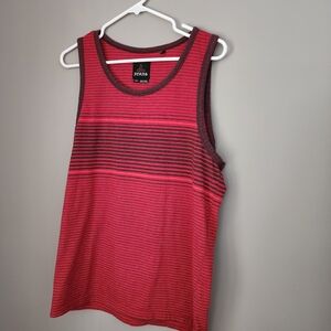 Prana Burgundy and Black Striped Tank